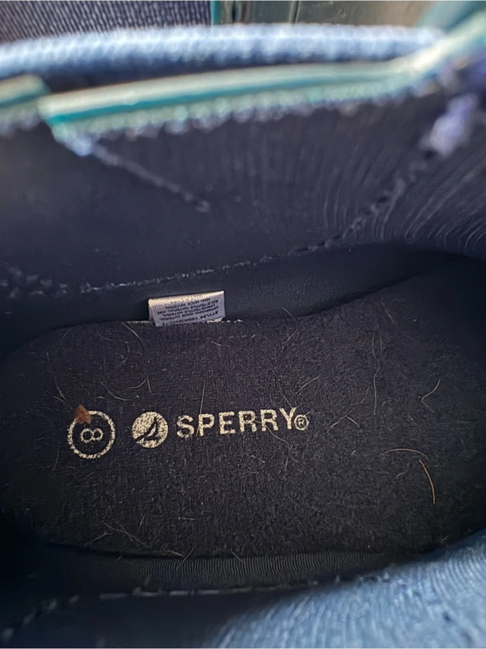 Sperry Toddler Chelsea Rain Boots Blue Lime 8 Rubber Waterproof Slip On